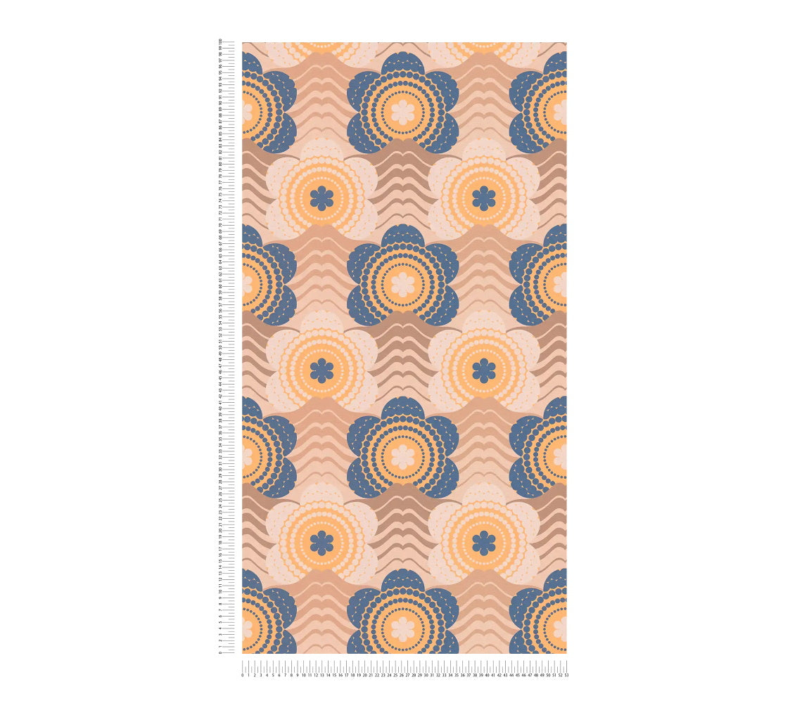 Retro Elegance Wallpaper - Blue