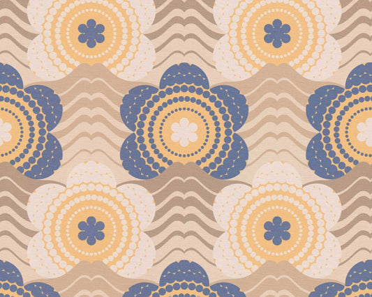 Retro Elegance Wallpaper - Blue