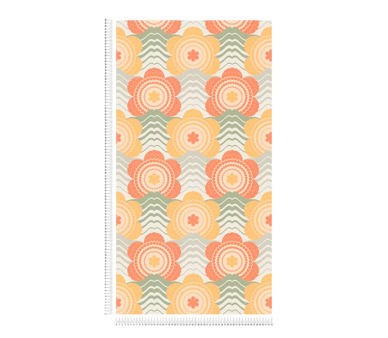 Retro Elegance Wallpaper - Orange