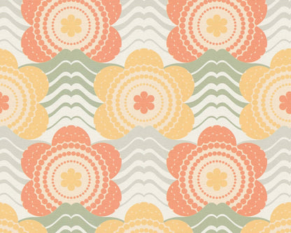 Retro Elegance Wallpaper - Orange