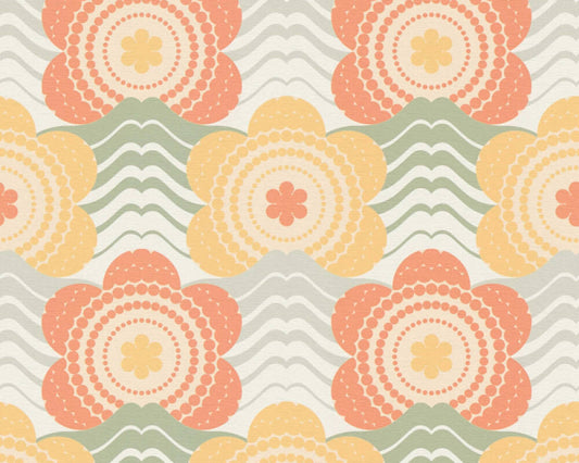 Retro Elegance Wallpaper - Orange