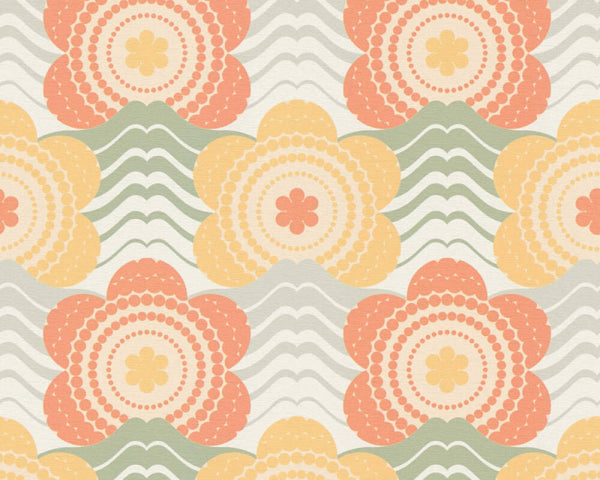 Sample - Retro Elegance Wallpaper - Orange