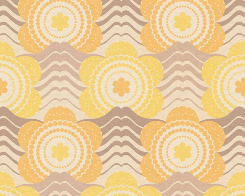 Sample - Retro Elegance Wallpaper - Yellow