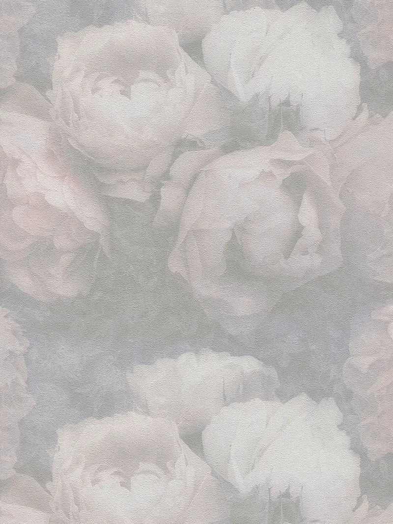 Sample - Dreamy Rose Wallpaper - Soft Grey