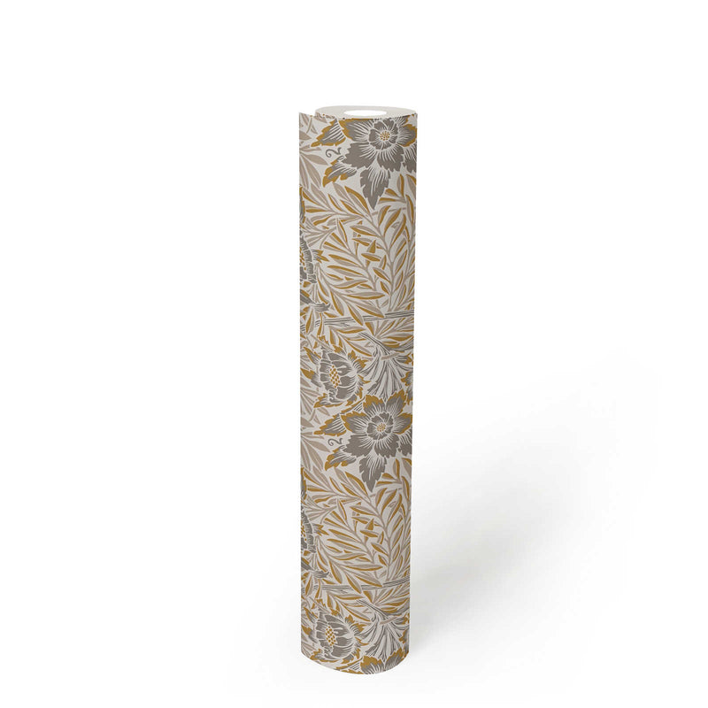 Baroque Floral Wallpaper - Sand