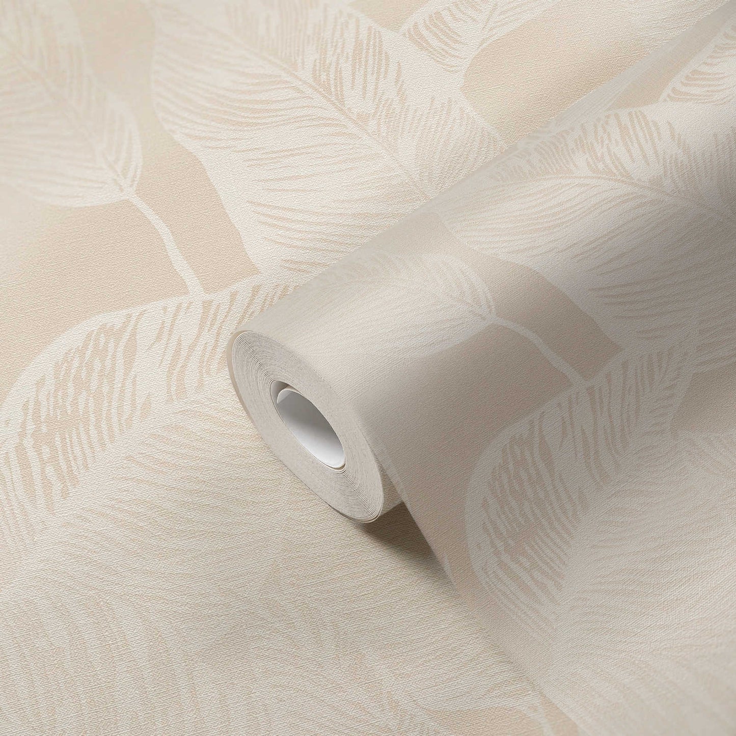 Banana Grove - Leaf Wallpaper - Beige