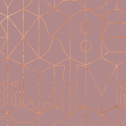 Never Ending Foil by Suzan Hijink Wallpaper - Copper Pink