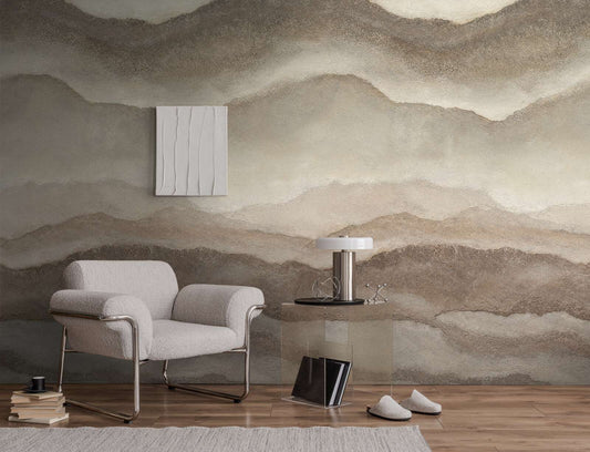 The Wall 4 - Hybrid Wallpaper Mural - Abstract Mountains