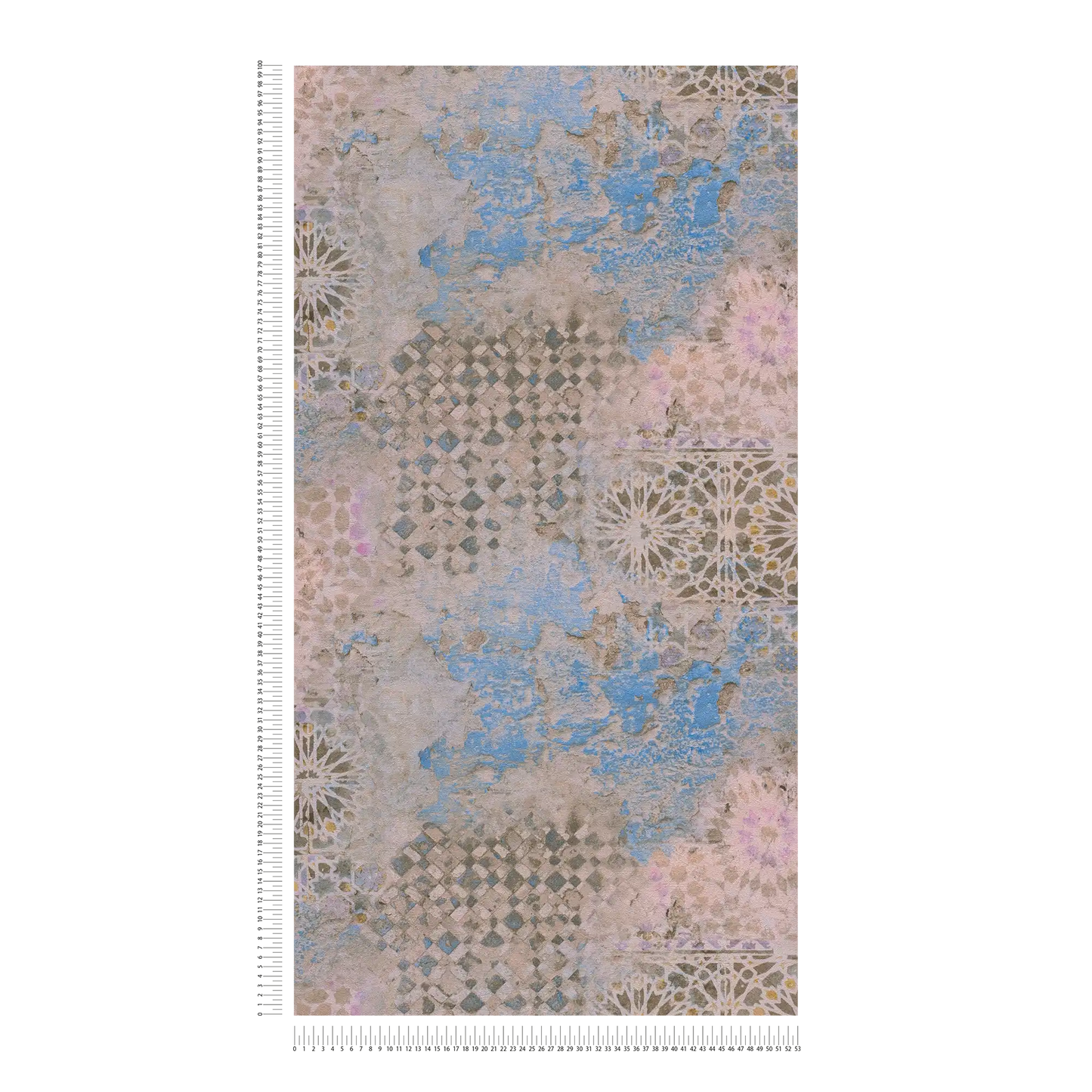 Barcelona Mosaic Wallpaper - Beige/Brown/Blue