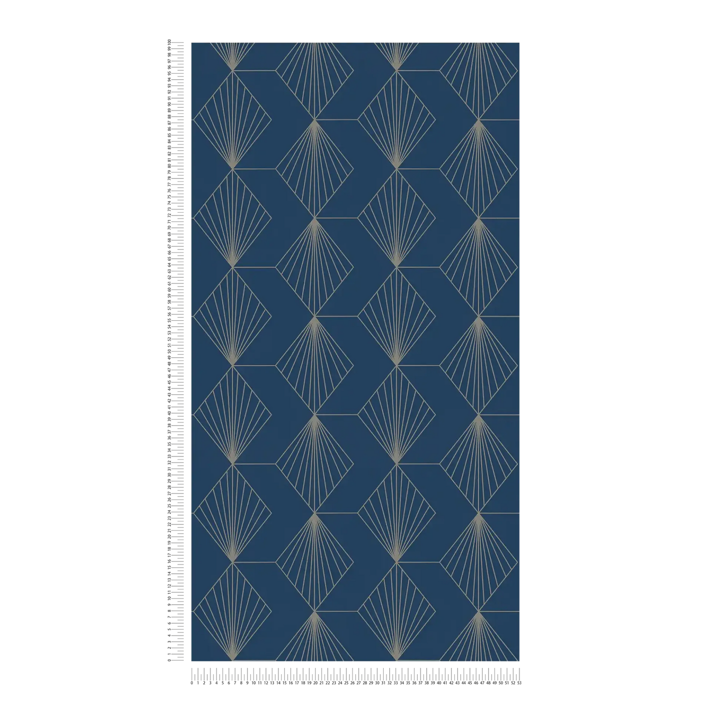 French Affair Wallpaper - Blue Gold