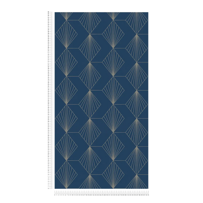 French Affair Wallpaper - Blue Gold