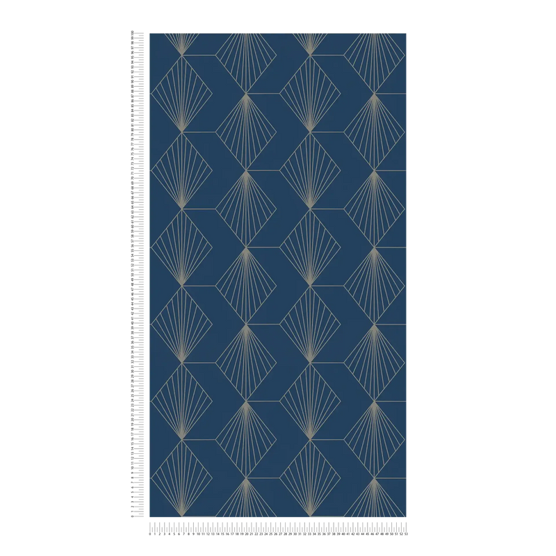 French Affair Wallpaper - Blue Gold