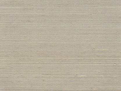 Abaca Natural Fibre Wallpaper - Silver Peony