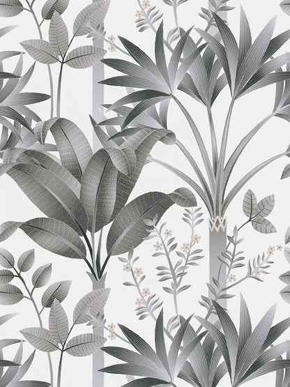 Graphic Palms Wallpaper - Grey