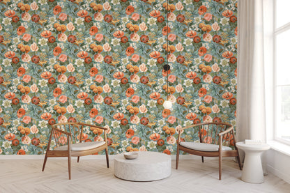 Olivia Floral Wallpaper – Celadon