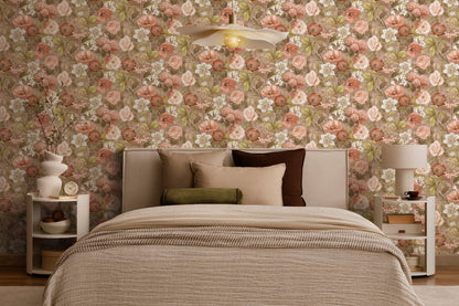 Olivia Floral Wallpaper – Rose