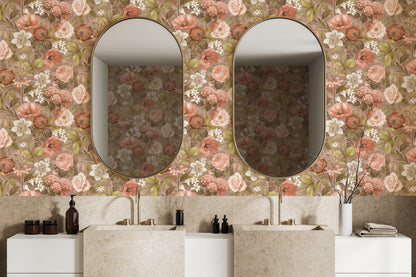 Olivia Floral Wallpaper – Rose