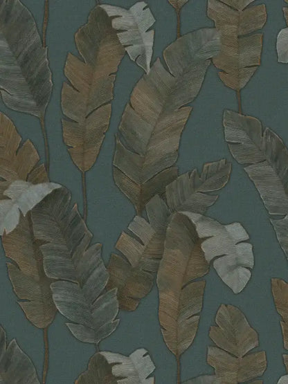 Bali Fronds Vinyl Wallpaper - Teal
