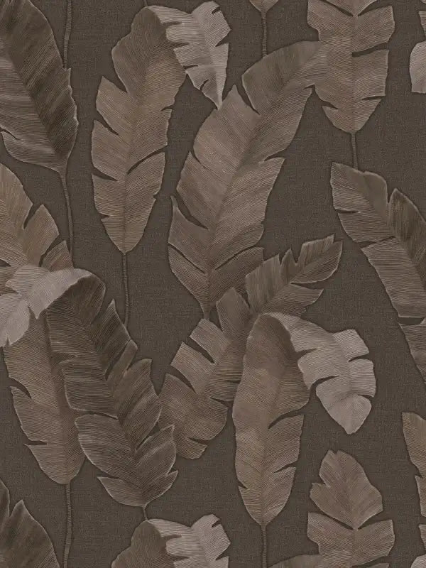 Sample - Bali Fronds Wallpaper - Charcoal