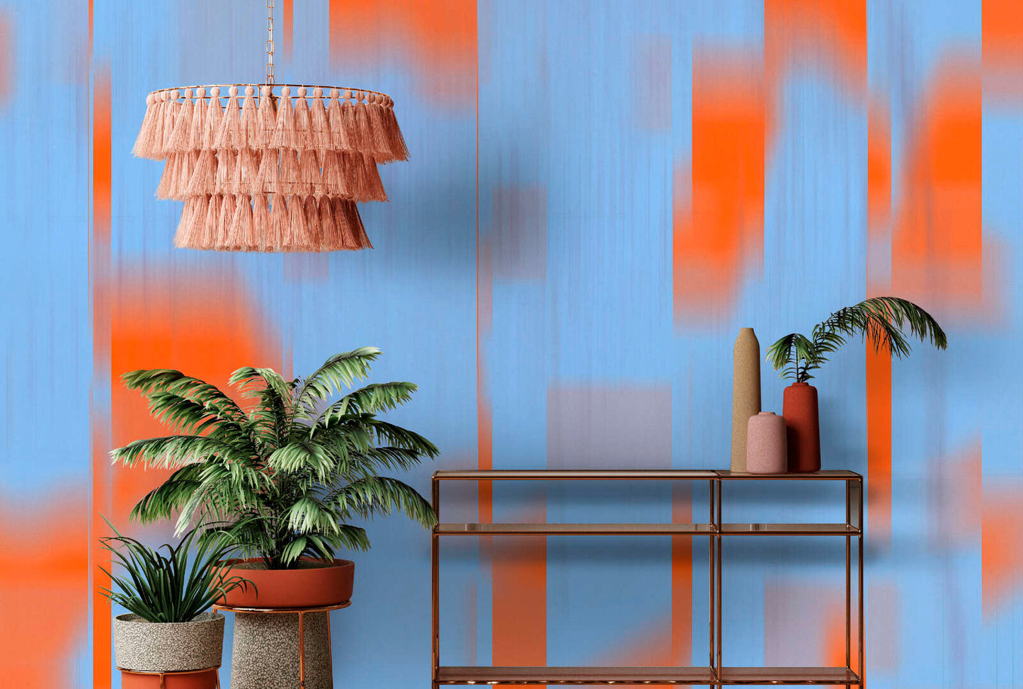Neon Fade Wallpaper - Blue/Orange