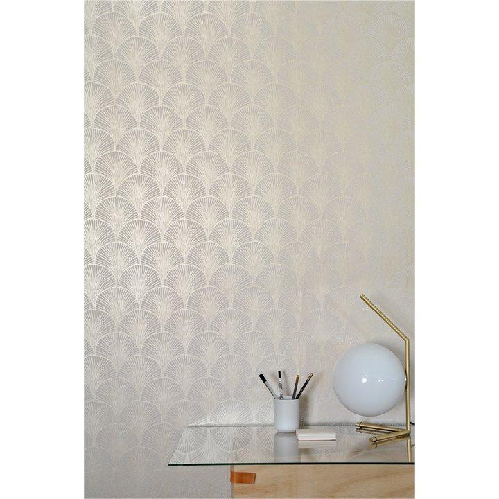 SAMPLE - Orchid Scales Wallpaper - Cloudy White