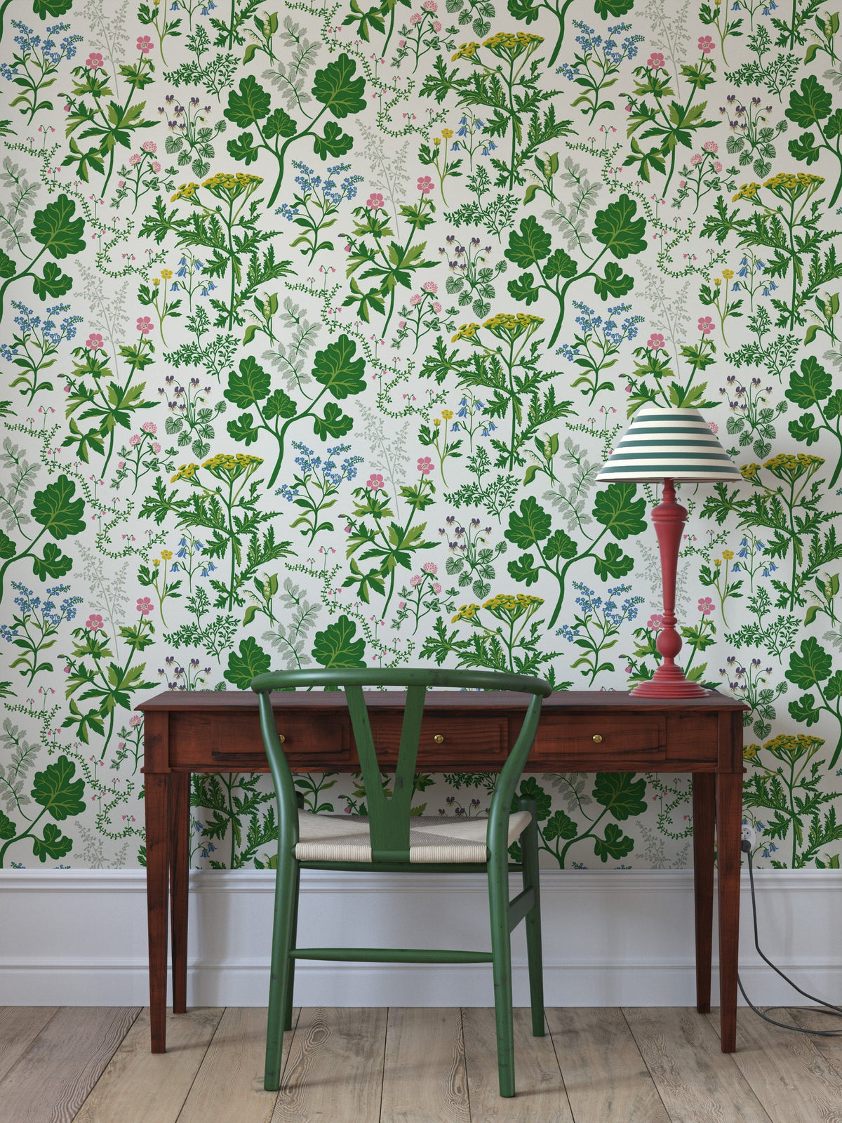 Lillian Wallpaper - White
