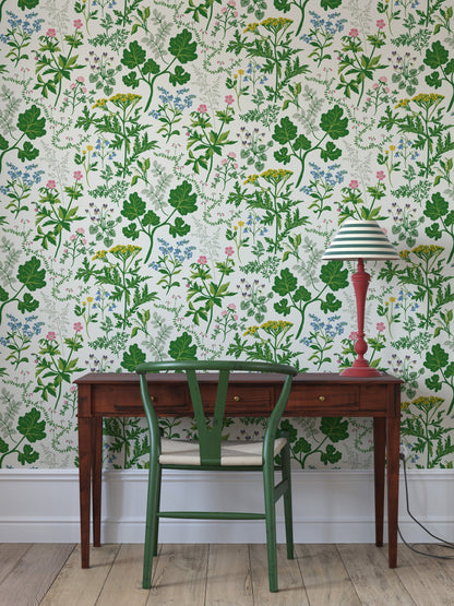 Lillian Wallpaper - White
