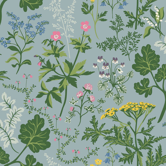Lillian Wallpaper - Blue