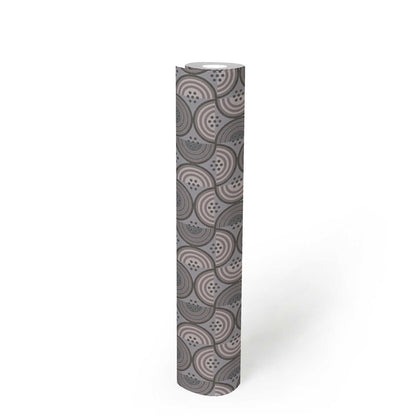 Baroque Pattern II Wallpaper - Grey