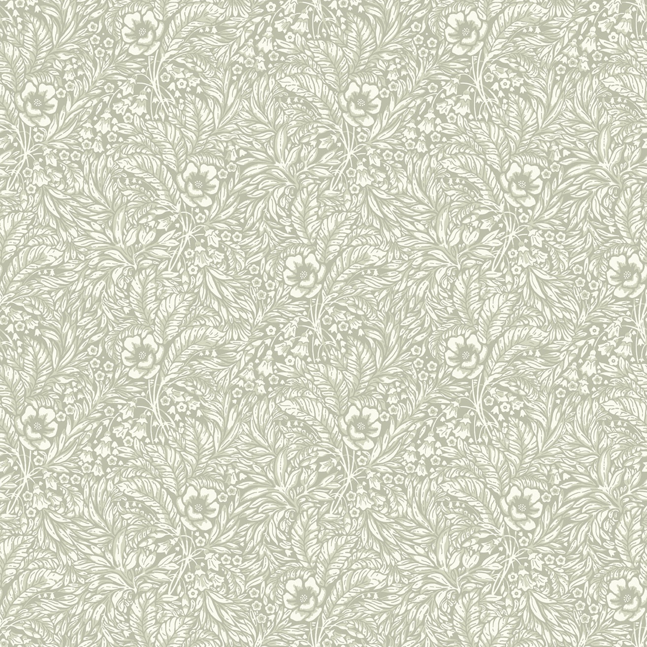 Emma Floral Wallpaper - Green