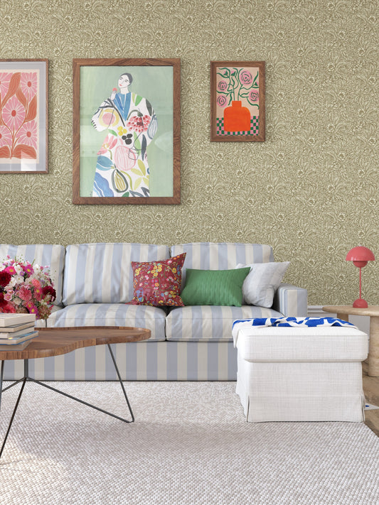 Emma Floral Wallpaper - Brown