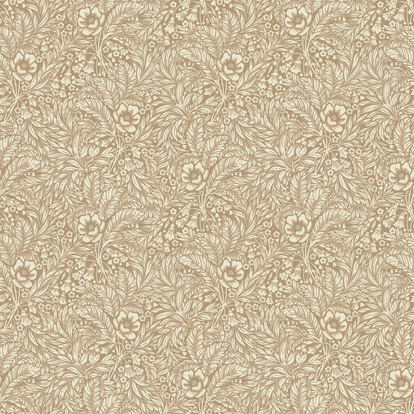 Emma Floral Wallpaper - Brown