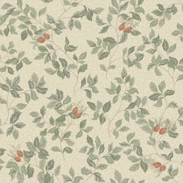Sample - Nora Wallpaper - Beige/Green