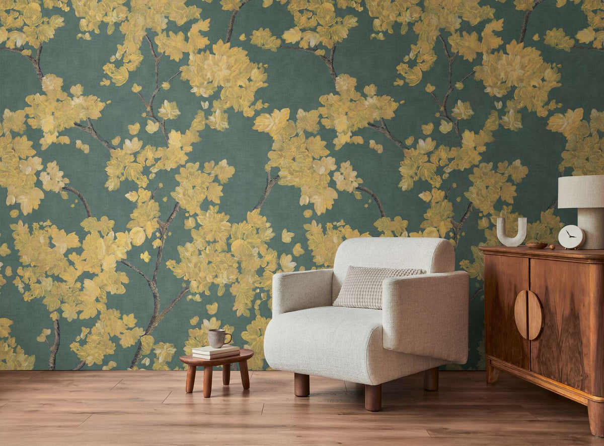 The Wall 4 - Hybrid Wallpaper Mural - Hot Spots - Soft Leaves