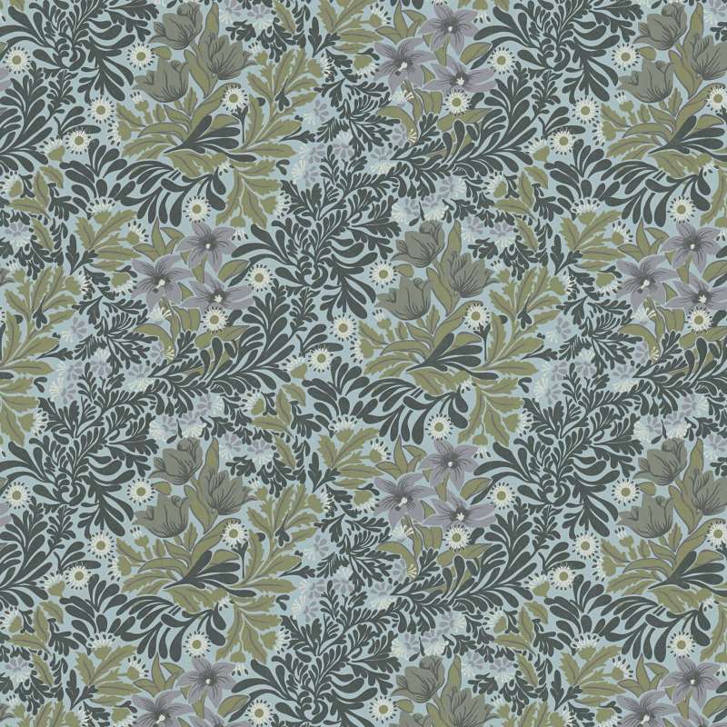 Sample - Antique Floral Trails Wallpaper Online NZ | The Inside - Green