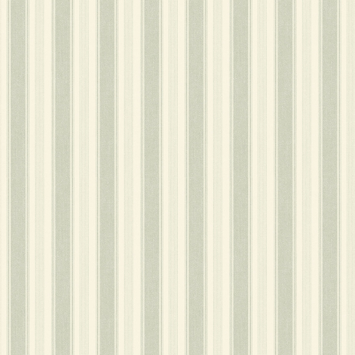 Erik Stripe Classical Wallpaper – Foggy Green
