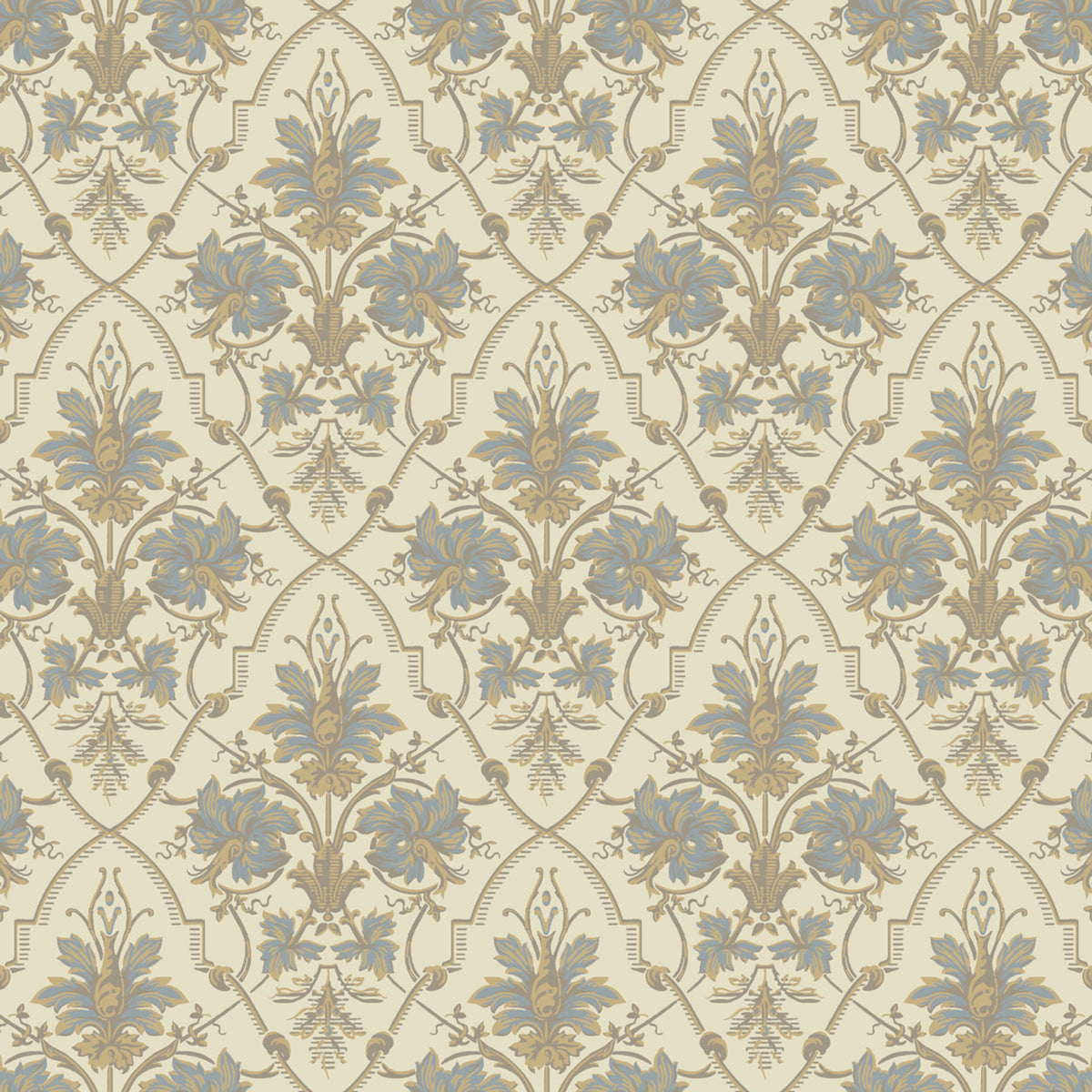 Viktoria Historical Wallpaper – Blue