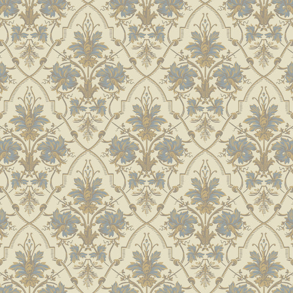 Sample - Viktoria Historical Wallpaper - Blue