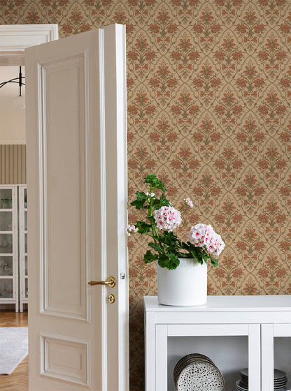Viktoria Historical Wallpaper – Red