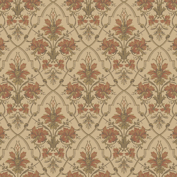Sample - Viktoria Historical Wallpaper - Red