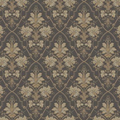 Viktoria Historical Wallpaper – Black
