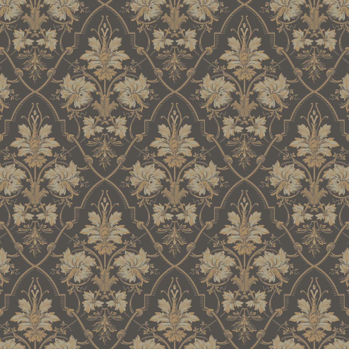 Sample - Viktoria Historical Wallpaper - Black