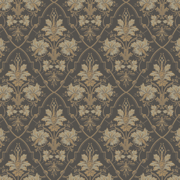 Sample - Viktoria Historical Wallpaper - Black