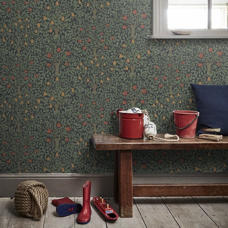 Pomona Pear Wallpaper - Black