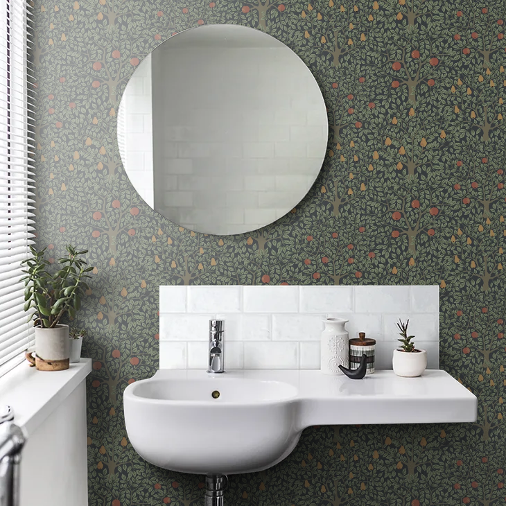 Pomona Pear Wallpaper - Black