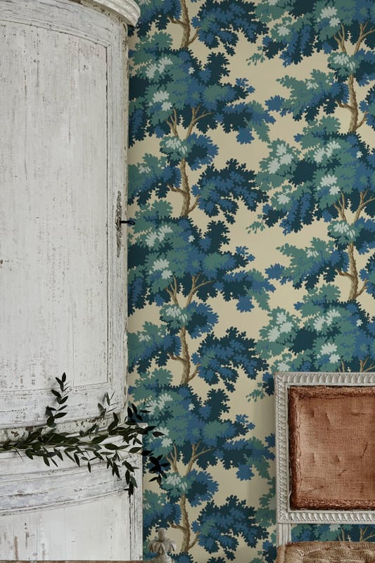 Raphael Wallpaper - Dark Blue
