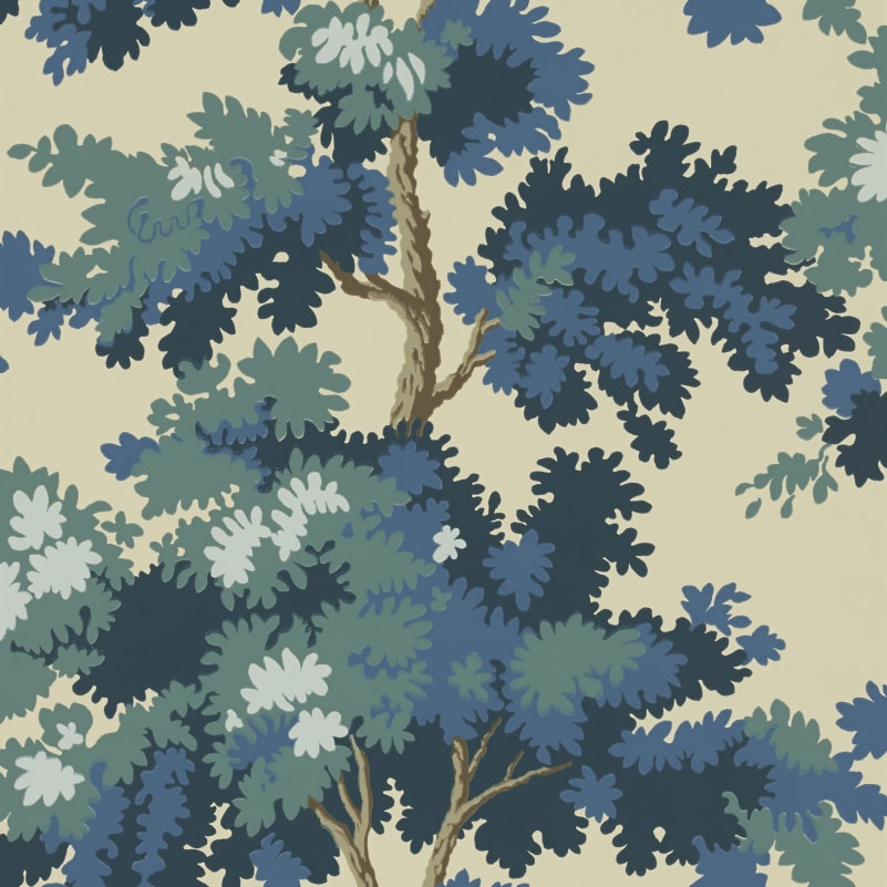 Raphael Wallpaper - Dark Blue