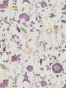 Country floral bouquet, violet, green