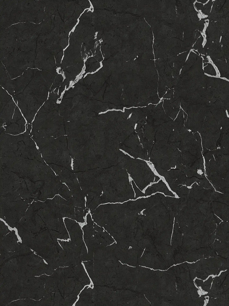 Sample - Marble Wallpaper - Grey/Metallic/Black