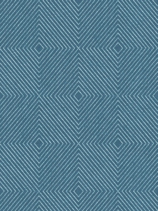 Metropolitan Grid - Abstract Vinyl Wallpaper - Blue